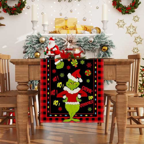 Christmas Table Runner 13x72 Inch Holiday Home Decor, Festive Tablecloth
