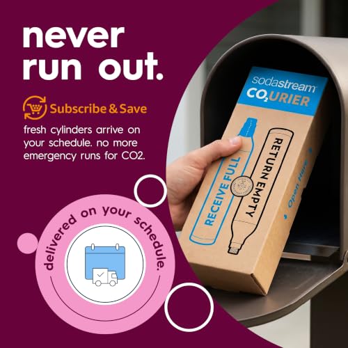 60L Pink Quick Connect CO2 Gas Refill Cylinders for Soda Makers (2-Pack)
