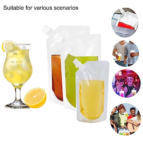 SKYPRO 100ml Reusable Drinking Flask - 3oz Transparent, Leak-Proof, Heat & Cold Resistant with Funnel (Set of 10)