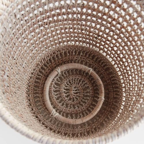 Napa Home & Garden Large White Burma Rattan Hurricane Candle Holder