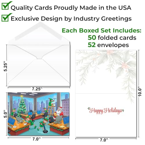 Commercial Janitorial Christmas Cards 50-Pack – Industry Greetings