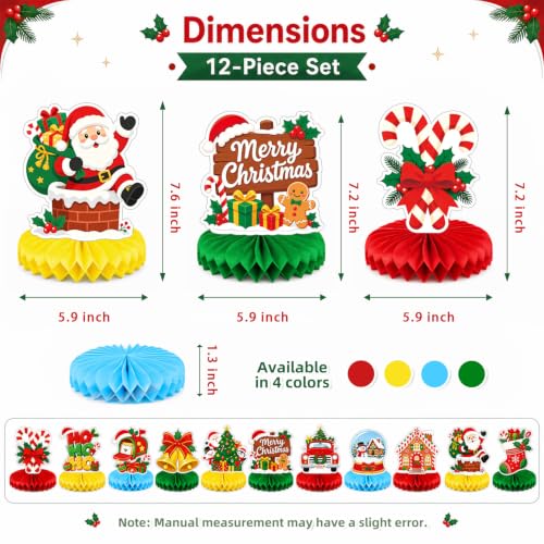 Christmas Honeycomb Centerpieces 12Pcs Set – Actilize Christmas Decor (Variation: THIS listing: Christmas)