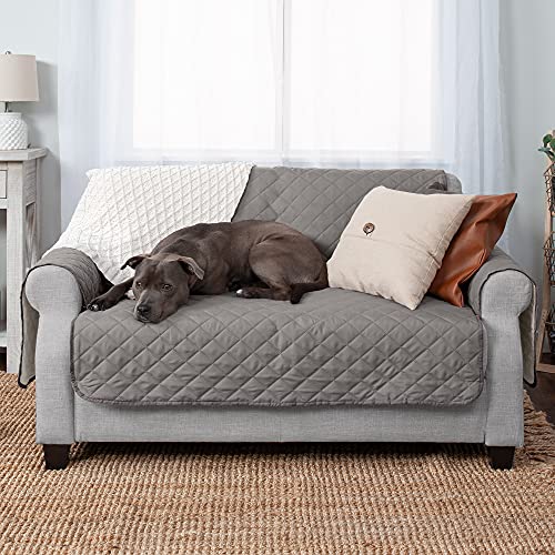 Water-Resistant Reversible Loveseat Cover for Pets - Gray/Mist