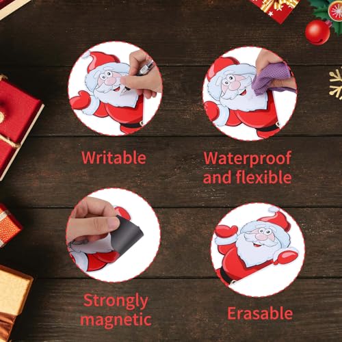 Goktvai Style 1 Christmas Refrigerator Magnets Holiday Decor Santa Tree Reindeer