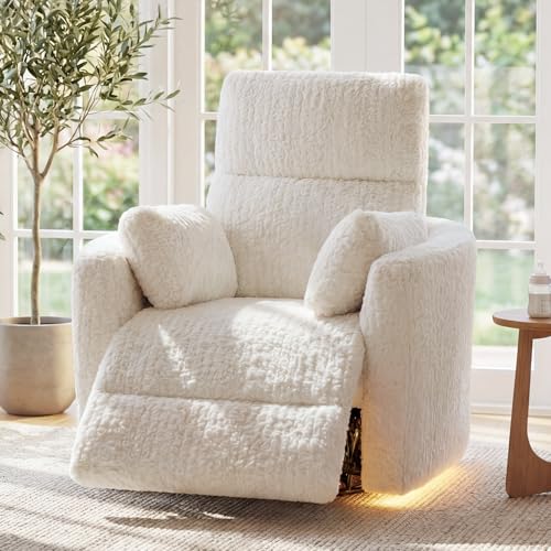Power Swivel Glider Recliner with USB Charging and Night Light