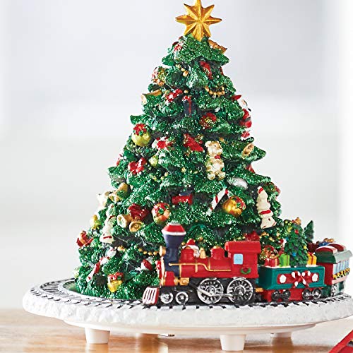 Raz Imports Animated Green Christmas Tree with Train – 6.25 inch