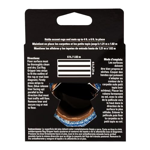 Anti-Slip Rug Gripper Tape, 2.5 Inch x 25 Foot Roll for Indoor Flooring