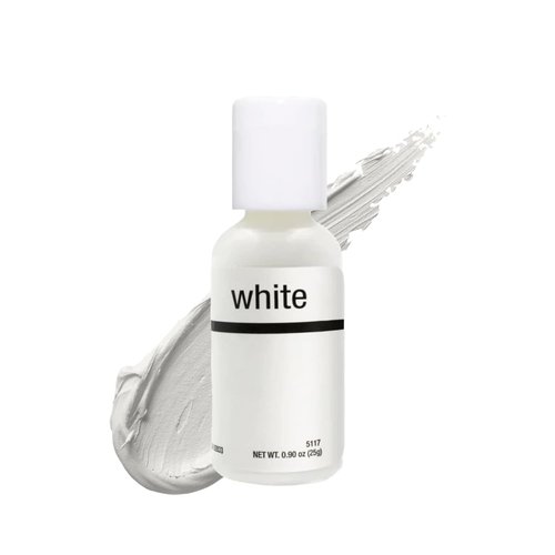Chefmaster Bright White Liqua-Gel® Food Coloring - Vibrant, Fade-Resistant Dye for Icing & Fondant | 0.90 oz