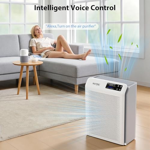 Air Purifier for Large Rooms Up to 3500 sq ft - Smart App Control, Off White