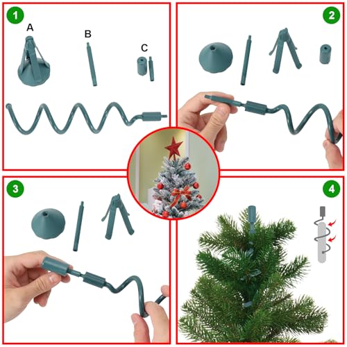 Universal Christmas Tree Topper Holder - Adjustable Stabilizer Support
