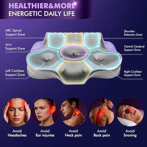 Cooling Cervical Memory Foam Pillow for Neck Pain Relief