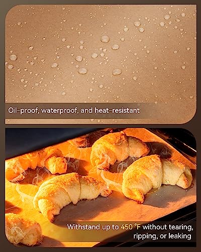 Precut Unbleached Parchment Paper Sheets 9x13 - Non-Stick Baking Paper, 100 Pack