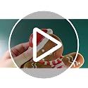 Brown Gingerbread Christmas Candy Plates, 4 Pcs Ceramic 5.91''