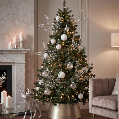 Crystal Bead Christmas Tree Picks - 12.6 Inch Holiday Decor Accents