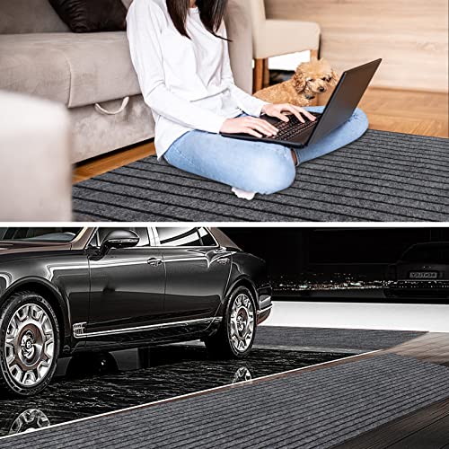 2x6 Runner Rug with Rubber Backing, Indoor Outdoor Striped Utility Carpet