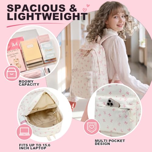 Girls School Backpack Set with Matching Lunch Bag and Pencil Case