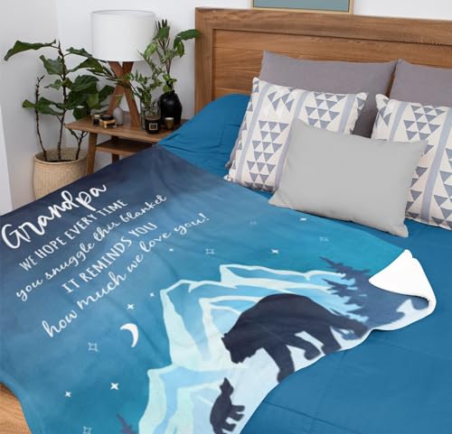 Julazy 60x50 Inch Grandpa Gifts Throw Blanket - Christmas We Love You Design