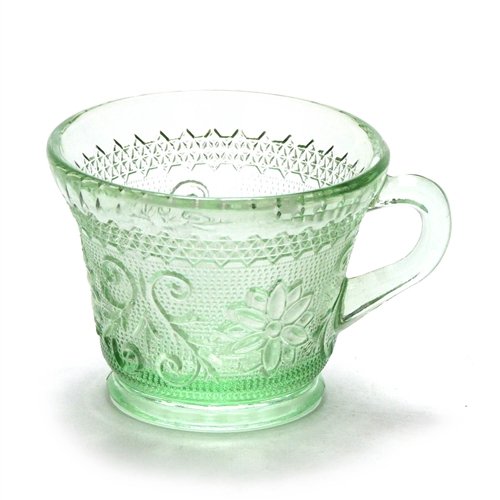 Vintage Light Green Glass Punch Cup, 2.6-Inch Tall