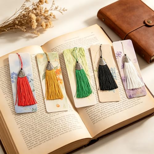 20pcs Boho Silk Tassel Charms with Antique Silver Caps for DIY Jewelry Craft
