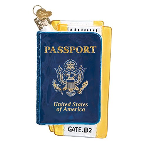 Handcrafted Glass Passport Christmas Tree Ornament for Travelers