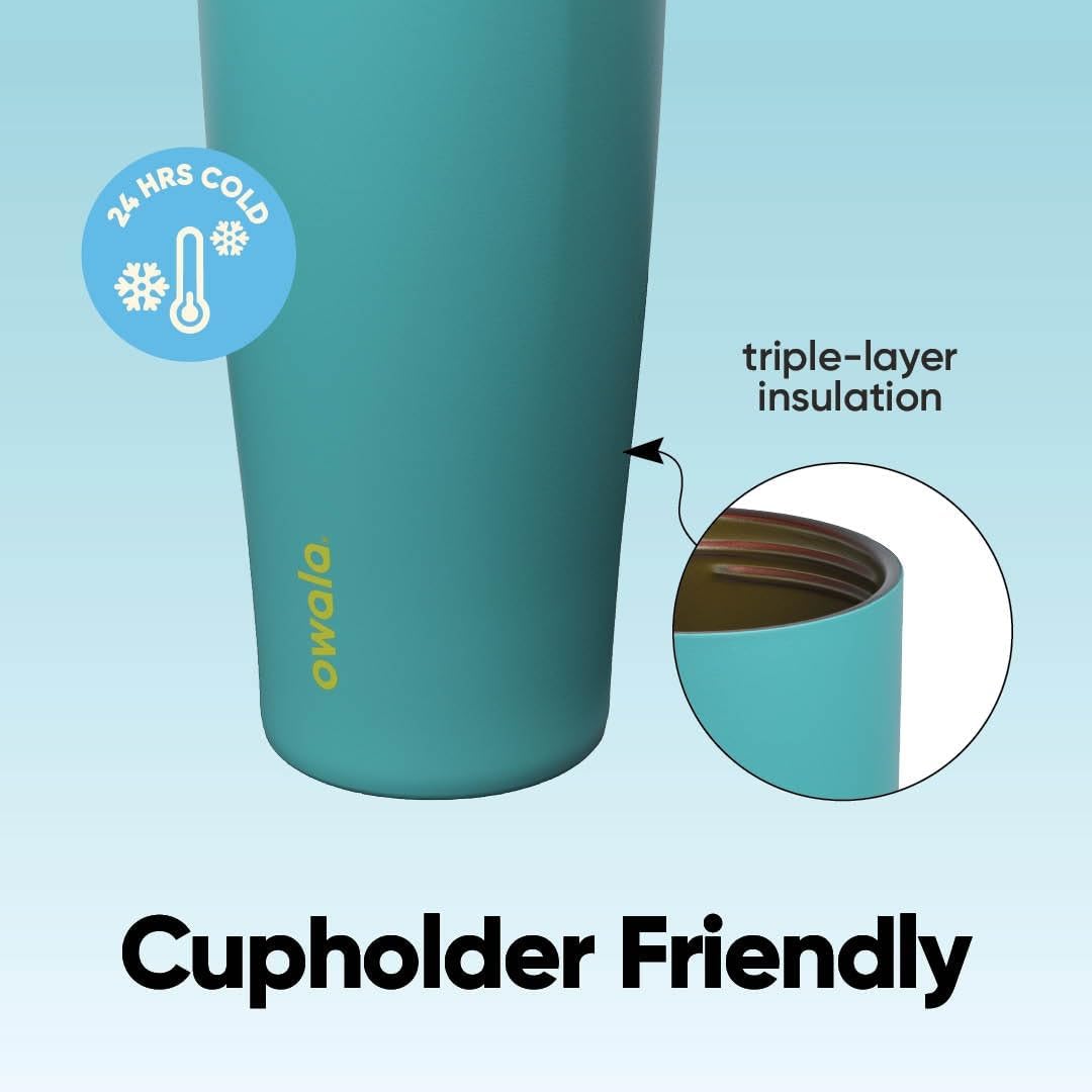 Owala FreeSip 30oz Insulated Stainless Steel Water Bottle - Two-Way Spout & Built-In Straw, BPA Free