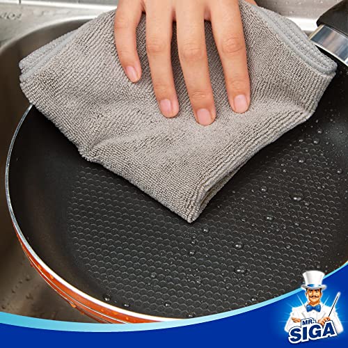 MR.SIGA Microfiber Cleaning Cloths, 12 Pack Absorbent Towels