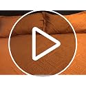 Lightweight Burnt Orange Queen Quilt Set - 3 Pieces, Soft Microfiber Bedspread, 90''x98''
