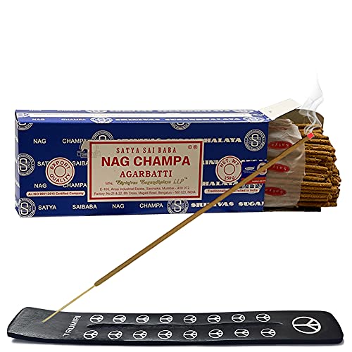 Natural Incense Stick Bundle with Holder - 250g Nag Champa Set