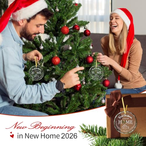 SICOHOME New Home Christmas Ornament 2026 - Housewarming Gift, Holiday Decor, Variation: Home a
