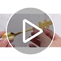 Lasnten Christmas Hot Chocolate Spoons Set - Classic / Gold Stainless Steel 12 Pack