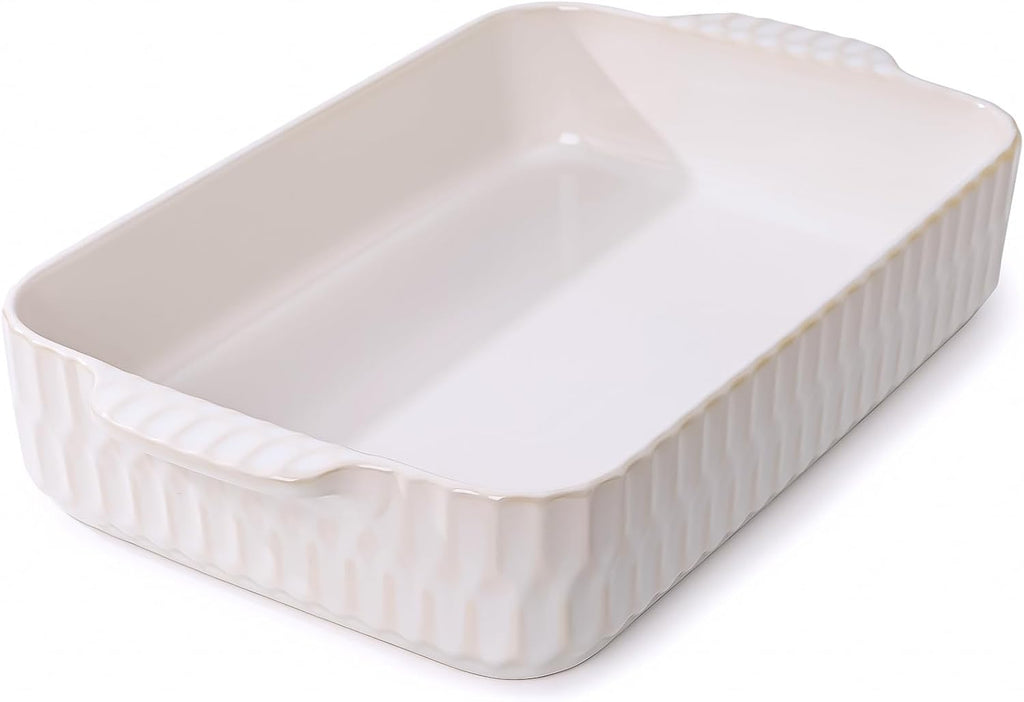 Regine Switzerland 4.7QT Casserole Dish - Large 9x13” Ceramic Baking Pan with Handles for Easy Serving