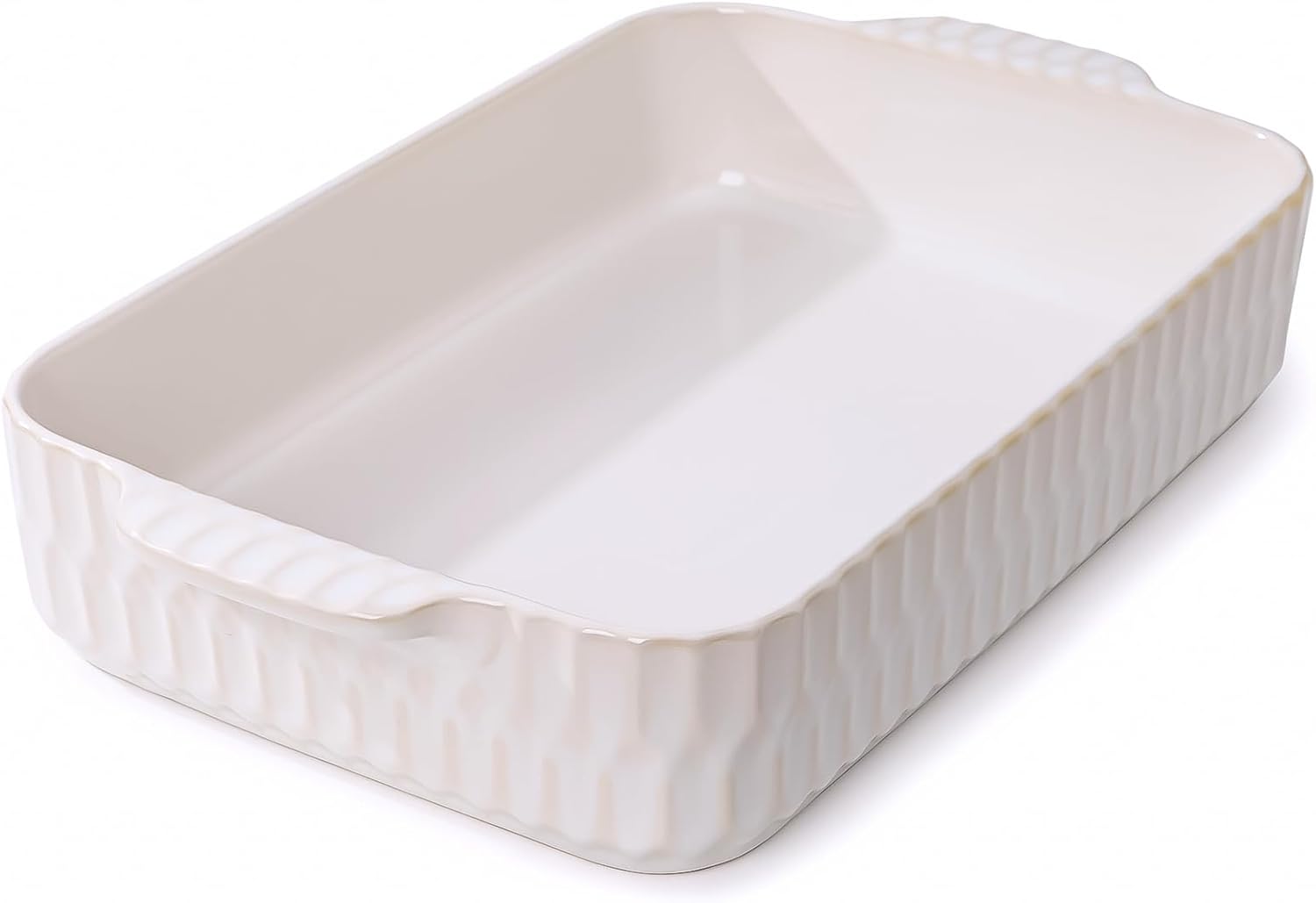 Regine Switzerland 4.7QT Casserole Dish - Large 9x13” Ceramic Baking Pan with Handles for Easy Serving