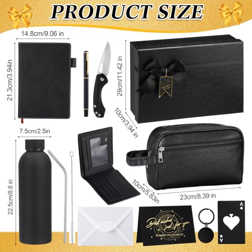 Mimorou Sports Water Bottle 13-Piece Gift Set for Men - Thank You Gift Basket