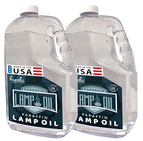 Clear Liquid Paraffin Lamp Oil - Smokeless Clean Burning Fuel, 1 Gallon (2 Pack)