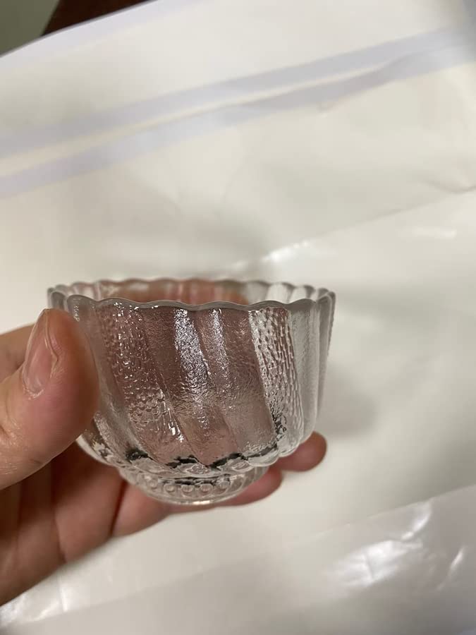 Rikyo Style G 6Pcs Japanese Sake Set Heat-Resistant Glass Cups 50ml