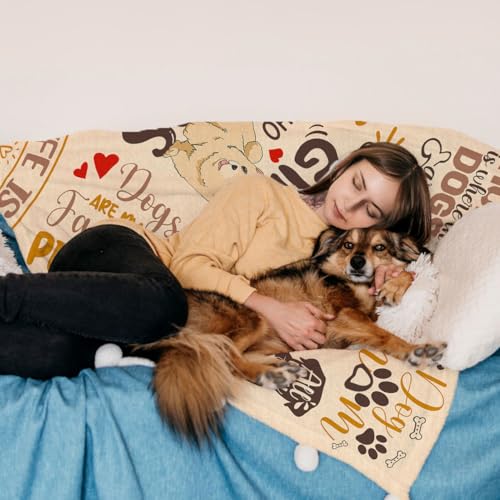 Dog Lovers Gifts for Women – Just A Girl Who Loves Dogs Throw Blanket 50x60 (AJIIUSV) – Perfect Dog Mom Gift
