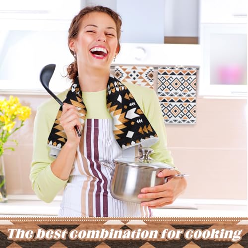 6-Pack Aztec Kitchen Dish Towels, 14x21 Inch Southwestern Microfiber Set
