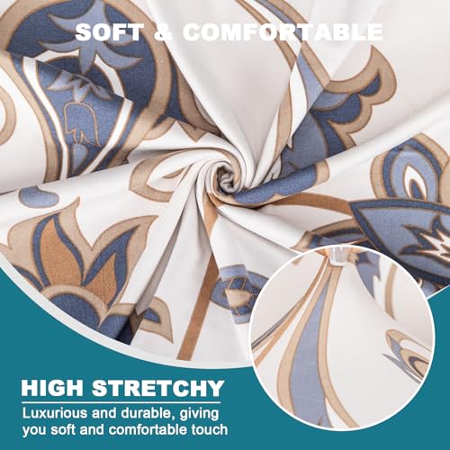 Stretch Wingback Chair Cover Slipcovers - 2 Piece Non-Slip Furniture Protector