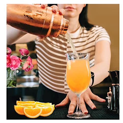 Lily's Home Clear Unbreakable Plastic Hurricane Glasses - Set of 4, 14 oz