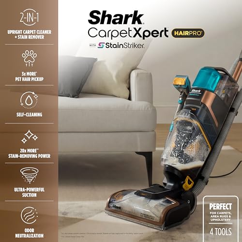 Upright Carpet & Upholstery Cleaner with Pet Hair & Stain Removal Tools