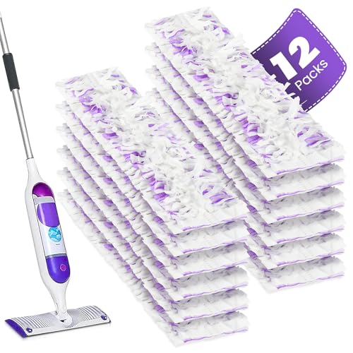 Chyodi 12 Pack Disposable Power Mop Refills for Swiffer Power Mop PM 12
