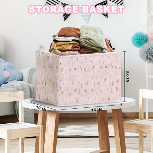 Cute Goose Nursery Storage Basket, Foldable Waterproof Laundry Hamper