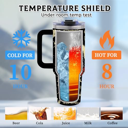 40oz Skull Love Tumbler Gifts for Women TNASURHUS Variation: SkullLove-Black Stainless Steel