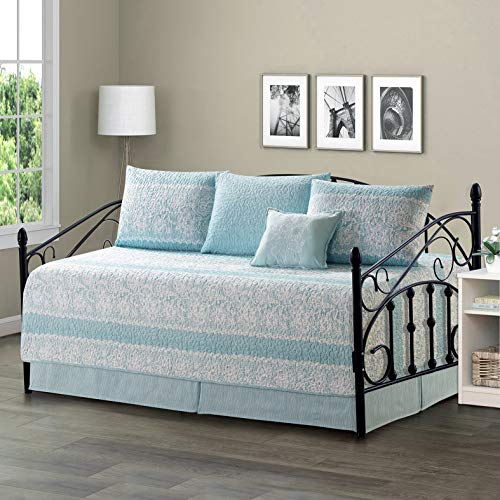 Quilted Microfiber Daybed Cover Set with Shams & Pillow, Teal