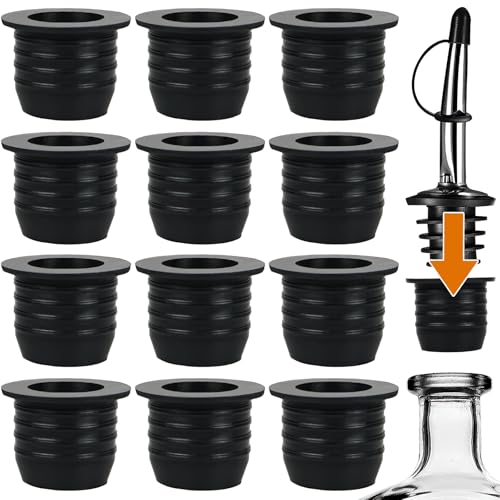 12 Pack Liquor Pour Spouts for Large-Neck Bottles, Suitable for Olive Oil & Spirits