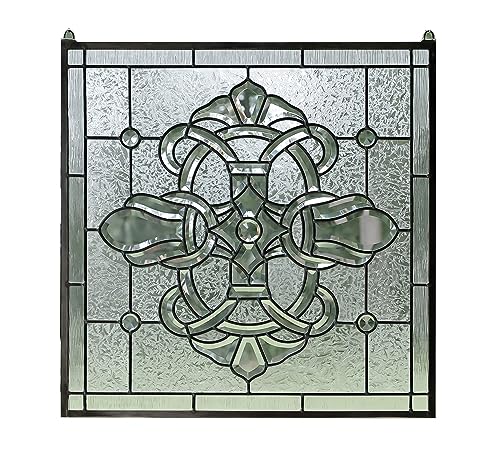 Beveled Clear Glass Window Panel - 24" x 24" with Copper Frame