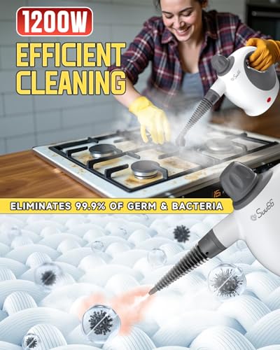 Handheld Steam Cleaner with 19-Piece Accessory Set and 500mL Water Tank