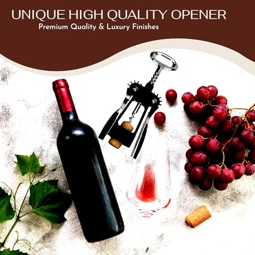 Wine Chic Heavy Duty Winged Corkscrew with Gift Box - Easy Wine & Bottle Opener