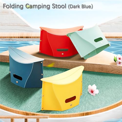 Portable Folding Stool & Storage Basket – Lightweight Camping Travel Chair