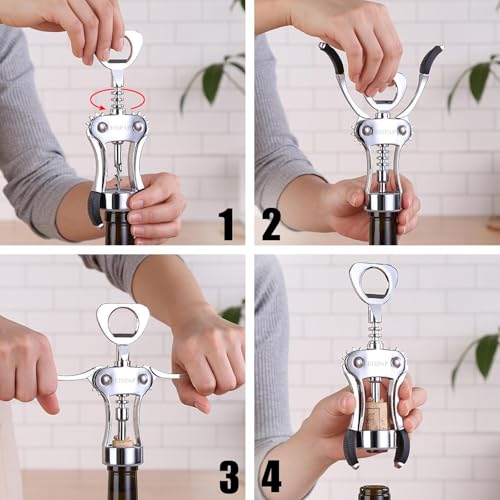 Eispap Heavy Duty Winged Corkscrew with Bottle Opener - Standard Edition
